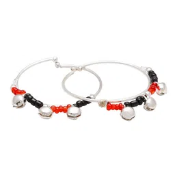 MEMOIR Unisex Kids 2 Brass Antique Silver-Plated Kada Bracelet-picture-21