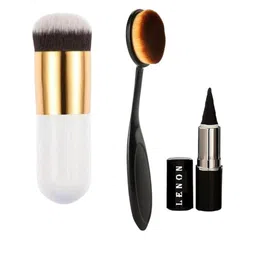skrynnzer Set Of 3 Foundation Brush- Oval Brush & Kajal-55