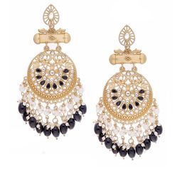 Anouk Set Of 2 Artificial Stones Studded and Beaded Drop Earrings image 3