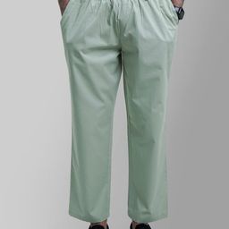 Haxor Men Solid Pleated Cotton Trousers-image-56