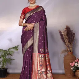 Shriyangan Woven Design Pure Silk Kanjeevaram Saree-image-34