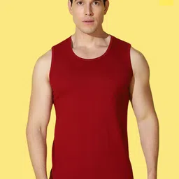 WOOSTRO 2-Pcs Odour-Free Combed Cotton Innerwear Vests VWS26(RUN YELLOW)(PLAIN MAROON)-picture-5