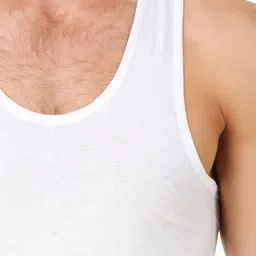 inner element Pack Of 5 Pure Cotton Innerwear Vests MEN_RN_VEST_WHITE_PK5_XS image 3