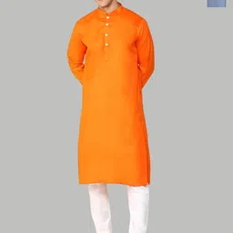 PulseIQ Men Regular Pure Cotton Kurta with Trousers-36