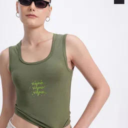 SZN Women Pack Of 2 Printed Bamboo Tank Crop Tops-image-7