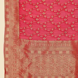Anouk Floral Yoke Design Regular Thread Work Straight Kurta With Trousers & Dupatta image 4