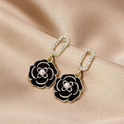 DressBerry Artificial Studded and Beaded Contemporary Drop Earrings-23