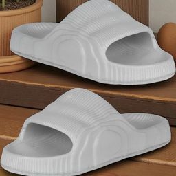 RIFOF Men Grey PU Flip Flops-image-99