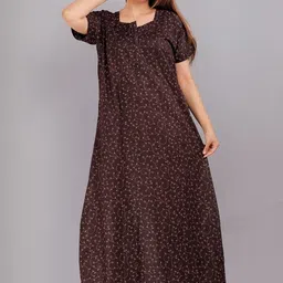 AAKARSHANA CREATION Women Printed Cotton Nightdress-picture-13