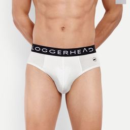 LOGGERHEAD Pack Of 2 Cotton Hipster Briefs LHMB013-Harbar-White-image-90