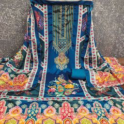 MANVAA Floral Printed Beads & Stones Unstitched Dress Material-picture-13