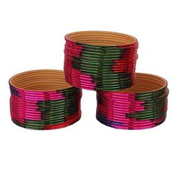 trylo fashion Set Of 48 Printed Bangles-image-84