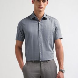 Arrow Liberty Classic Fit Vertical Striped Pure Cotton Formal Shirt-picture-16