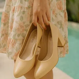 Chere Women Nude Pointed Toe Stiletto Pumps Heel-picture-21