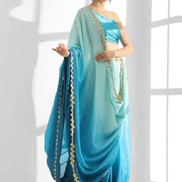 Mitera Women Satin Ombre Saree-picture-15