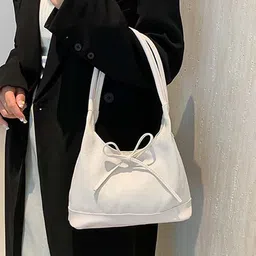 LULU & SKY Oversized Lock Canvas Baguette Shoulder Bag-image-24