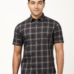 Indian Terrain Men Classic Slim Fit Tartan Checks Checked Casual Shirt-picture-28