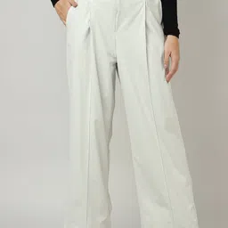 Sands of India Women Relaxed High-Rise Pleated Trousers-picture-19