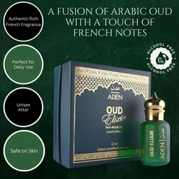 ADEN Oud Elixir Non Alcoholic Luxury Attar - 12 ml image 5