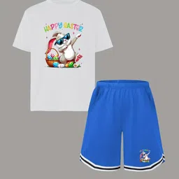 YK Girls Printed Round Neck T-Shirt With Shorts-image-65
