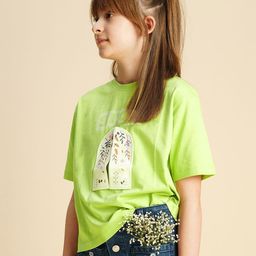 Vero Moda Girls Printed Drop-Shoulder Sleeves Pockets T-shirt-image-79