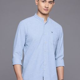 Allen Solly Pure Cotton Custom Fit Checked Casual Shirt-picture-6