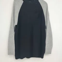 Sztori Plus Size Acrylic Colourblocked Longline Pullover-image-84