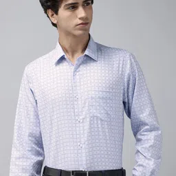 Van Heusen Custom Fit Checked Pure Cotton Formal Shirt-picture-25