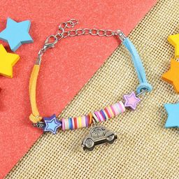 Asthetika Car Stars Kids Wraparound Bracelet Rakhi With Roli Chawal-58