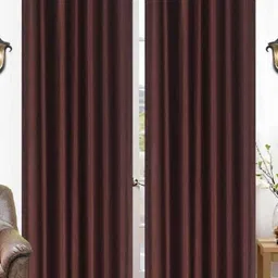 BELLA TRUE Brown 2 Pieces Door Curtains-image-46