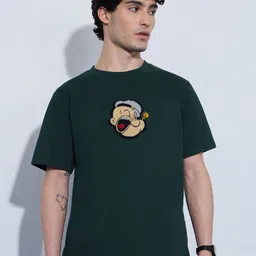 The Souled Store Men Popeye Graphic Printed Round Neck Pure Cotton T-shirt-image-46