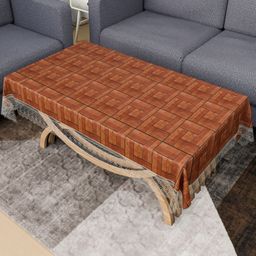 Aura Brown Geometric Printed Waterproof 4-Seater Rectangle 1.48m x 0.98m PVC Table Cover-21