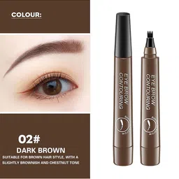 Adbeni Eyebrow Contouring Pencil  With Micro-Fork Tip Applicator-20g-Dark Brown-02 image 3