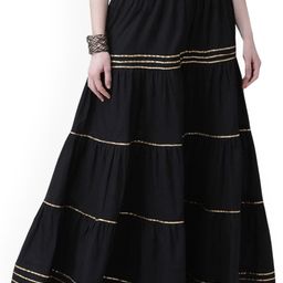 SRISARAS Women Cotton Flared Ethnic Palazzos-image-100