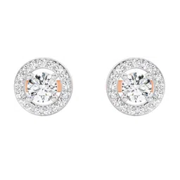 Sparkles Lab Grown Diamond 1.04 Carat Round Halo Stud Earrings 14K Rose Gold-image-82