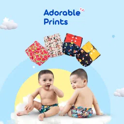 bumtum Baby Cloth Diaper with 1 Insert|Washable & Reusable|Adjustable,FreeSize-Printed image 2