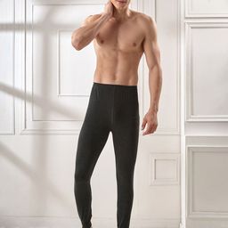 INFERNO Men Ribbed Mid-Rise Thermal Cotton Bottoms-image-57