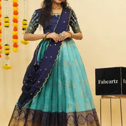 Fabcartz Semi-Stitched Lehenga & Unstitched Blouse With Dupatta-39