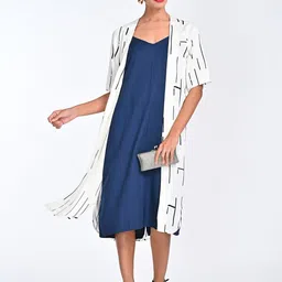 Saltpetre Printed Cotton Longline Shrug-image-6