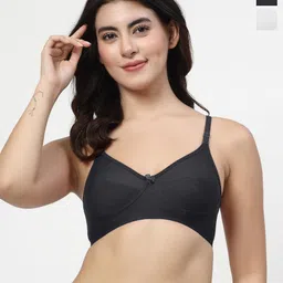 LILY Enimsaj Women Pack Of 2 Full Coverage Non Padded Bra-image-64