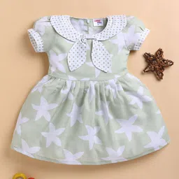 LACKii DOLL Star Print Puff Sleeve Fit & Flare Dress-picture-31