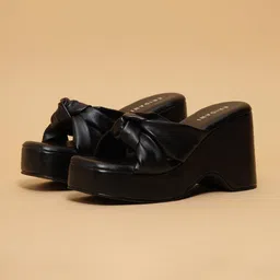 ERIDANI Women Bows Wedge Sandals-30