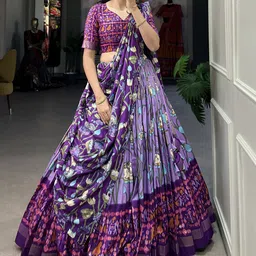 Aika Printed Ready to Wear Lehenga & Unstitched Blouse With Dupatta image 5