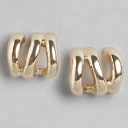 Forever New Olivia Organic Curve Gold-Plated Geometric Studs Earrings-89