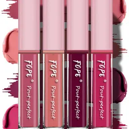 FOPE Set Of 4 Pout Perfect Smudge-Free Liquid Lipstick - 4 ml Each Shade - 03 06 10 12-5