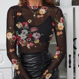 SHINE N SHOW Women Floral Printed Round Neck Top-image-73