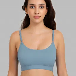 Samvar Blue Cotton Non-Wired Non Padded Minimizer Bra-picture-26