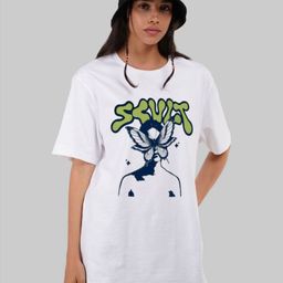 Underrated Club Women Printed Bio Finish Raw Edge T-shirt-image-86