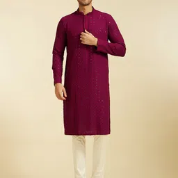 Diwas by Manyavar Men Embroidered Sequinned Kurta-image-42