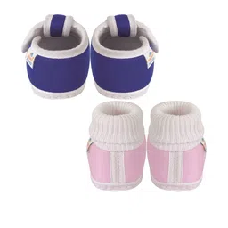 NESKA MODA 3 To 12 Months Unisex Baby Set of 2 Pair Combo Cotton Butterfly & Rabit Face Booties image 5